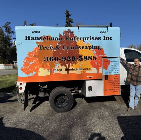 Hanselman Enterprises Signage on truck