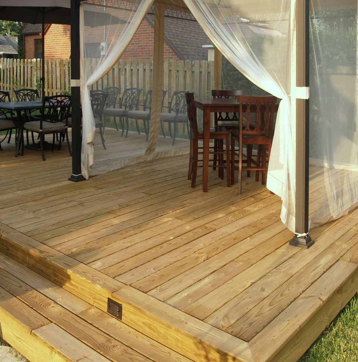 outdoor setting with a large building